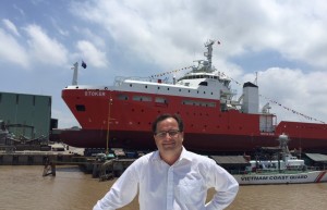 BSE proprietor Justin Parer at Damen Haiphong Shipyard Vietnam 