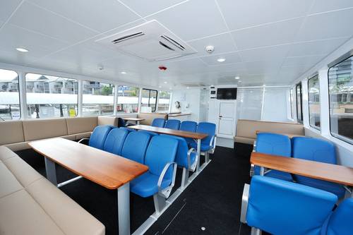 Catamaran tour vessel claimed by its operator to be “the cleanest tour vessel on the Great Barrier Reef”